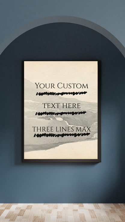 Custom Vintage Landscape Background Fine Art Print