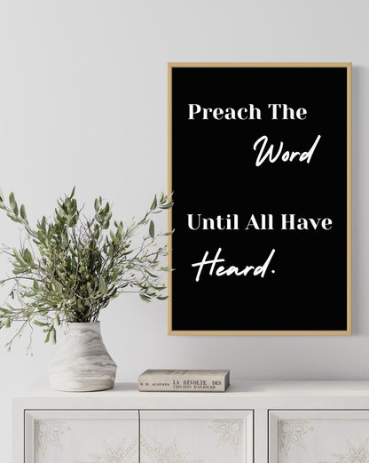 Preach the Word - Matthew 28:19-20 Fine Art Print