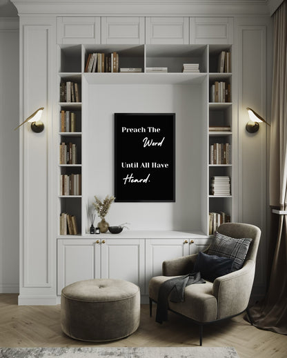 Preach the Word - Matthew 28:19-20 Fine Art Print