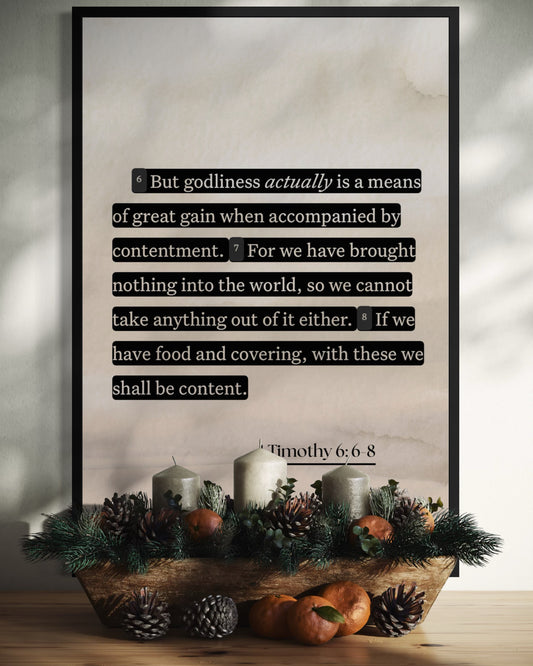 Scripture Fine Art Print: 1 Timothy 6