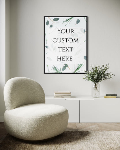 Custom Floral Background Fine Art Print