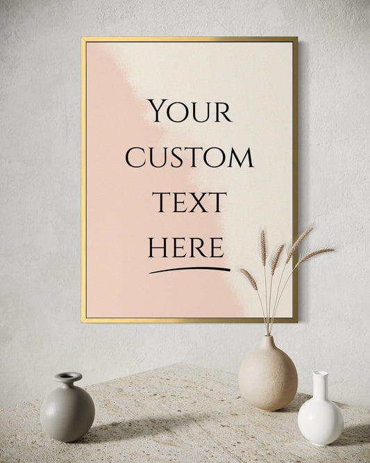 Custom Pink Ombré Background Fine Art Print