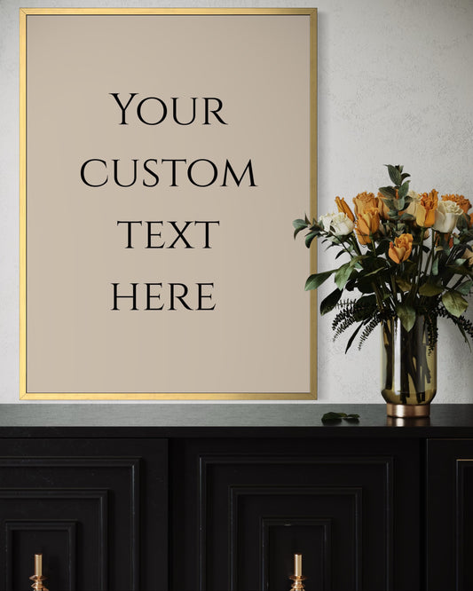 Custom Beige Background Fine Art Print