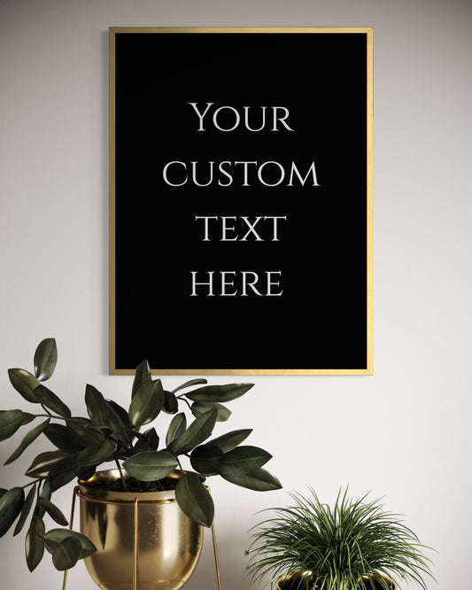 Custom Black Background Fine Art Print