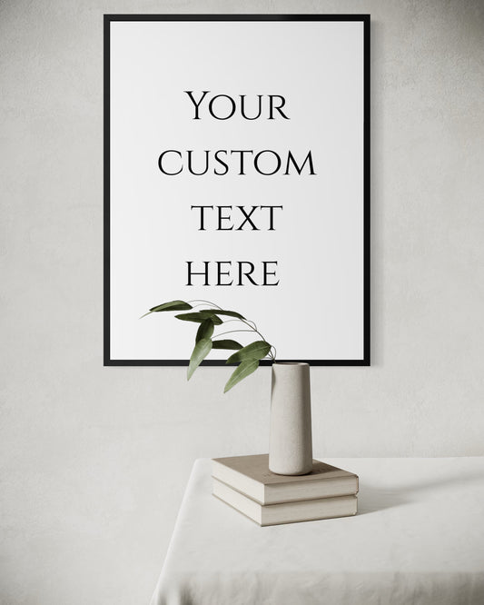 Custom White Background Fine Art Print